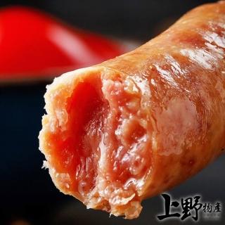 【中秋烤肉 上野物產】台灣豬 噴汁爆卵飛魚卵香腸 x6包(300g土10%/包 烤肉  烤肉組 燒肉)