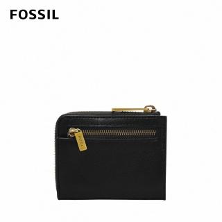 【FOSSIL】Liza 輕巧拉鍊零錢夾-黑色 SL6406001