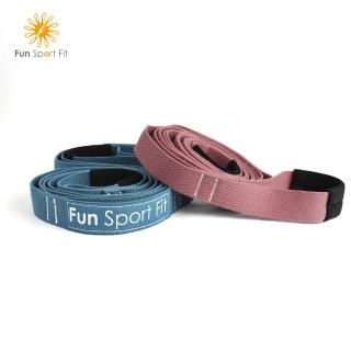 【Fun Sport】立肌靈-環節式拉筋繩 瑜珈伸展繩 拉筋帶 助展帶 stretch strap-1入(瑜珈 伸展帶)