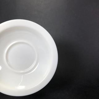 【創藝工坊】羊脂玉 白瓷杯墊/杯托 6入(創藝工坊 品茗杯托 隔熱茶杯 茶道配件)
