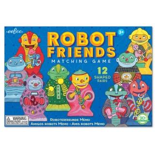 【美國 eeBoo 桌遊】Robot Friends Matching Game(學齡前形狀配對遊戲 機器人款)