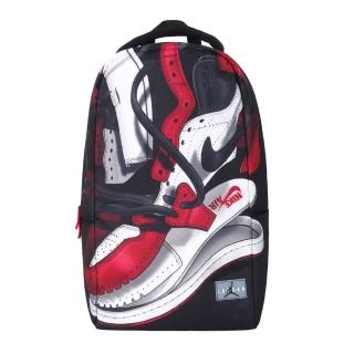 【NIKE 耐吉】Nike Graphics Backpack 後背包 經典 喬丹 鞋款 印花 減壓背帶 黑(9A0484-KR5)