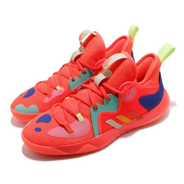 adidas 愛迪達【adidas 愛迪達】籃球鞋 Harden Stepback 2 男鞋 愛迪達 哈登 避震 運動 Bounce 紅 藍(FZ1077)