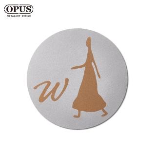【OPUS 東齊金工】廁所標示牌-女生圓款/戶外WC洗手間指示牌(SB-wo04-CS 邂逅_不鏽鋼)