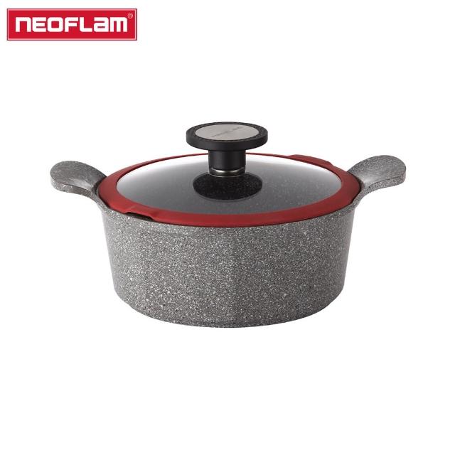 【NEOFLAM】Pote 大理石雙耳湯鍋20cm(附鍋蓋/適用各種爐具&電磁爐)