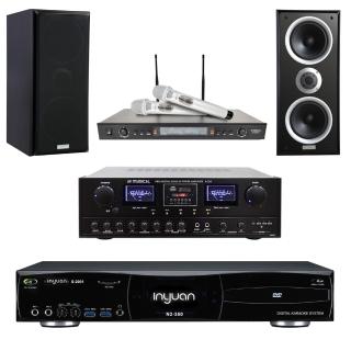 【音圓】點歌機4TB+擴大機+無線麥克風+喇叭(S-2001 N2-350+A-860+SR-928PRO+W-26B)