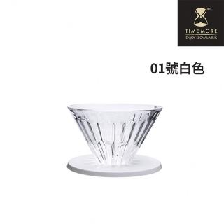 【TIMEMORE 泰摩】玻璃冰瞳手沖咖啡濾杯01號1~2人份(V型濾杯 冰瞳濾杯 鑽石濾杯 花瓣濾杯 玻璃濾杯)