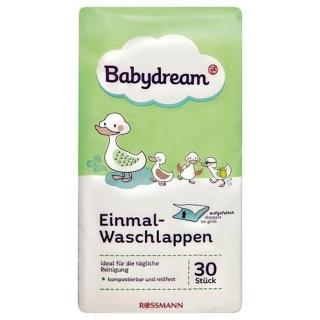 【Babydream嬰兒專用紙巾(德國製) (30入/包）/外出用擦澡巾/洗臉巾/擦拭巾/乾濕兩用】嬰兒專用紙巾×6包