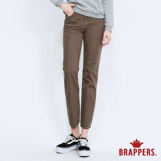 BRAPPERS【BRAPPERS】女款 Boy friend系列-中高腰素面直筒褲(咖啡)