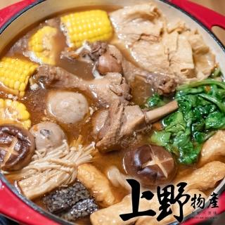 【上野物產】炭燒老饕級薑母鴨 x3包(1100g±10%/固形物220g/包)