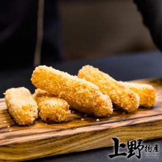 【上野物產】鹿港知名美食 酥脆杏仁蝦酥x3包(300g±10%/10條/包)