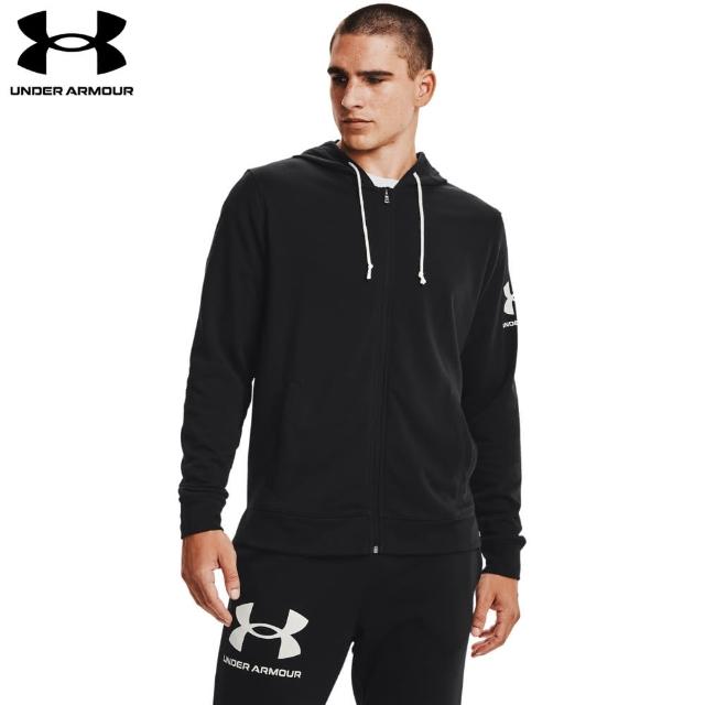 【UNDER ARMOUR】UA 男 Rival Terry運動外套_1361606-001(黑)