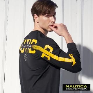 【NAUTICA】COMPETITION閃電LOGO長袖T恤(黑色)