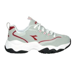 【DIADORA】女運動休閒鞋-E寬楦-復古 老爹鞋 慢跑 灰紅(DA31632)