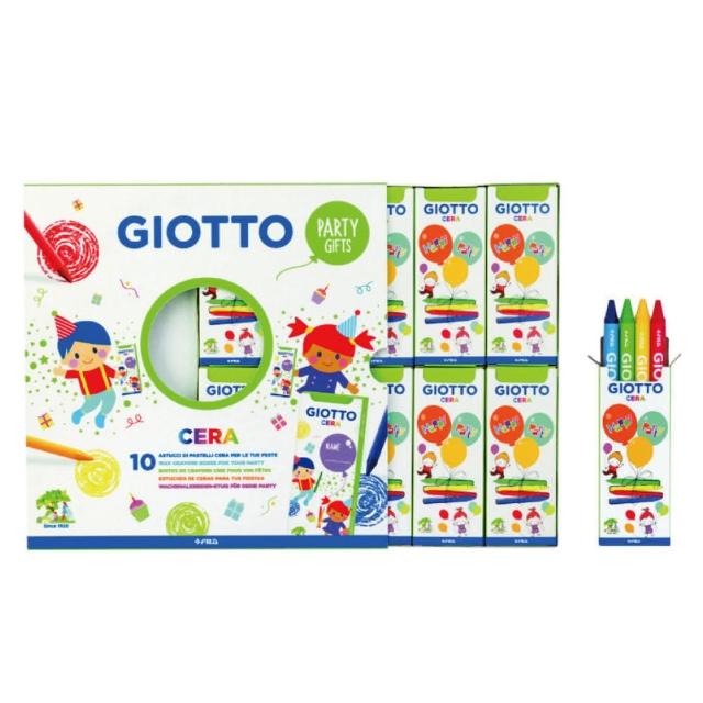 【義大利GIOTTO】派對禮物分享盒10入-好清洗蠟筆