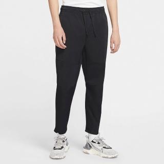 【NIKE 耐吉】運動褲 長褲 全黑 滑面 抽繩 右側拉鍊 運動 NSW TE PANT WVN 男(CU4484-010)