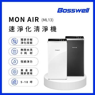 【BOSSWELL博士韋爾】MonAir-ML13雙電離抗敏滅菌空氣清淨機5-18坪(ML13)