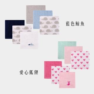 【Luvable Friends】多功能嬰幼兒100%純棉小方巾/洗澡巾/擦嘴巾6入組/25*25cm_(LF019)