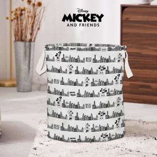 【收納王妃】[迪士尼]米奇系列花布收納桶 百老匯圓形 大款 正版授權(35x47cm)