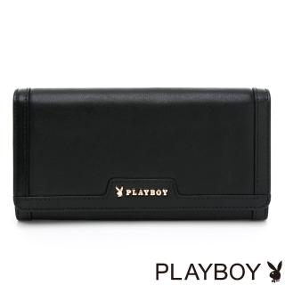 【PLAYBOY】翻蓋長夾 摩登時代系列(黑色)
