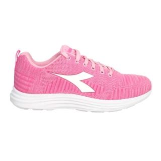 【DIADORA】女慢跑鞋-路跑 避震 運動 桃紅白(DA176872-C9042)