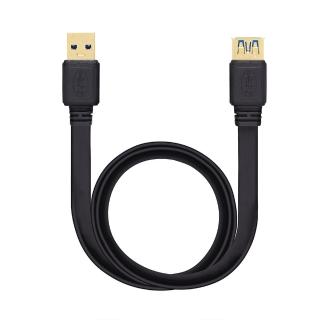 【FUNDIGITAL】USB-A 公對母 連接線 1M  黑(1公尺)