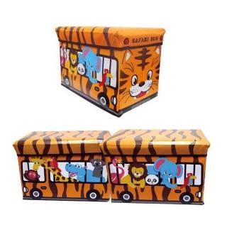 【福利品】動物造型兩用收納凳(椅蓋軟墊設計)