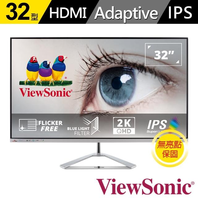 【ViewSonic 優派】VX3276-2K-mhd-2 32型 IPS 2K美型無邊框顯示器