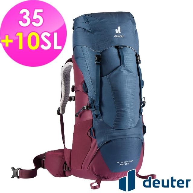 【deuter】AIRCONTACT LITE 35+10SL拔熱式透氣背包(3340221深藍/黑莓/長途登山包/自助背包客/休閒旅遊包)