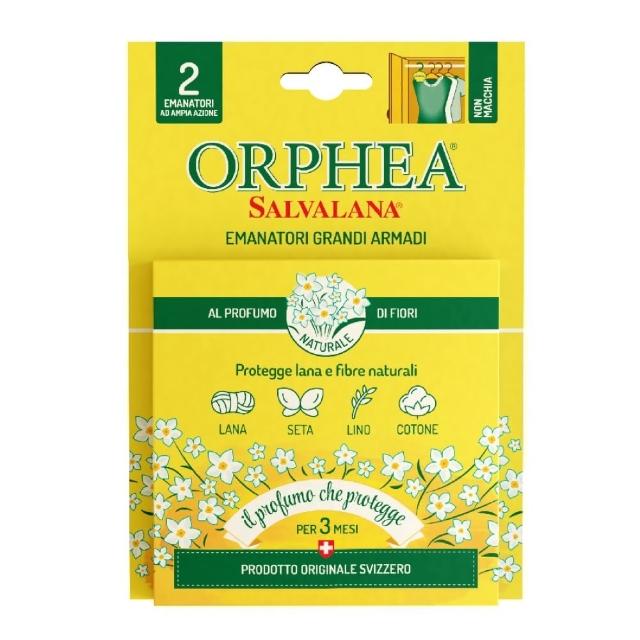 【ORPHEA 歐菲雅】掛耳式衣物保護吊片 2入/盒(經典花香/薰衣草/原木/佛手柑)