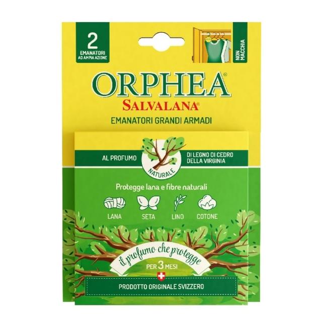 【ORPHEA 歐菲雅】掛耳式衣物保護吊片 2入/盒(經典花香/薰衣草/原木/佛手柑)