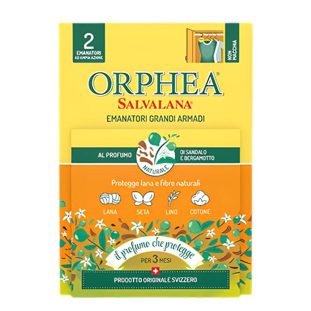 【ORPHEA 歐菲雅】掛耳式衣物保護吊片 2入/盒(經典花香/薰衣草/原木/佛手柑)