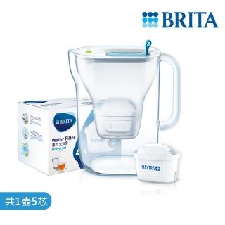 【BRITA】Style XL純淨濾水壺+4入全效型濾芯(共5芯)