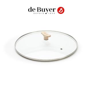 【de Buyer 畢耶】『原礦木柄系列』炒鍋/湯鍋專用玻璃鍋蓋32cm