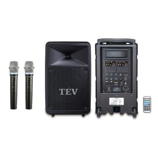 【TEV】雙頻無線移動式擴音機USB/SD/BT/280w 含2手握麥克風(TA-780 USB-2)