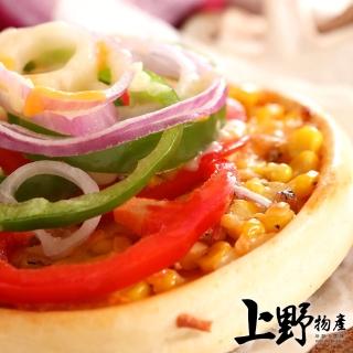 【上野物產】五吋牽絲燻雞圓披薩 x15片(120g±10%/片 Pizza 比薩 披薩 烤箱微波爐即可)
