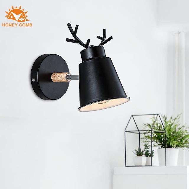 Honey Comb【Honey Comb】北歐風複刻版原木麋鹿壁燈(MK818-B1)