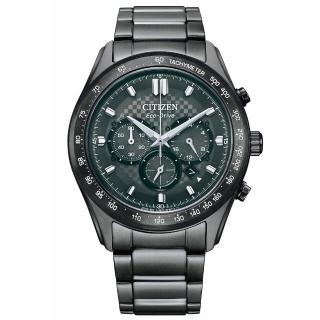【CITIZEN 星辰】無限潮流限定款光動能三眼競速計時男錶-灰x深灰/43mm(CA4457-81H)