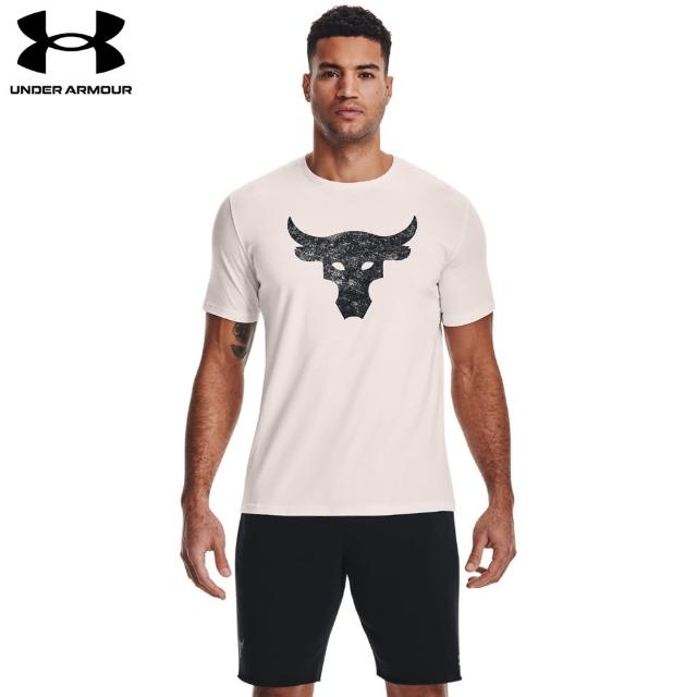 UNDER ARMOUR【UNDER ARMOUR】UA 巨石強森系列 男 Project Rock短T-Shirt_1361733-112(瑪瑙白)