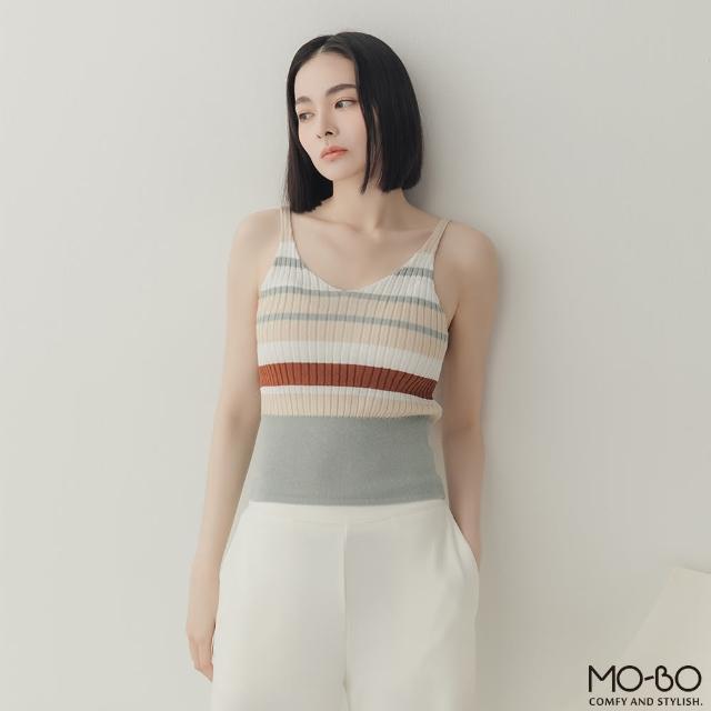 MO-BO【MO-BO】攜手歲月條紋針織背心(上衣)