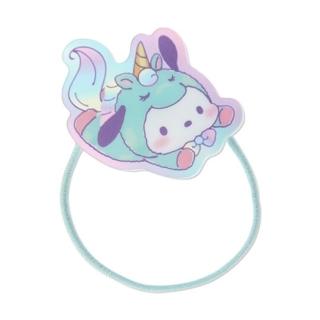 【小禮堂】帕恰狗 造型壓克力彈力髮圈 塑膠髮圈 造型髮圈 手環 《綠 糖果獨角獸》