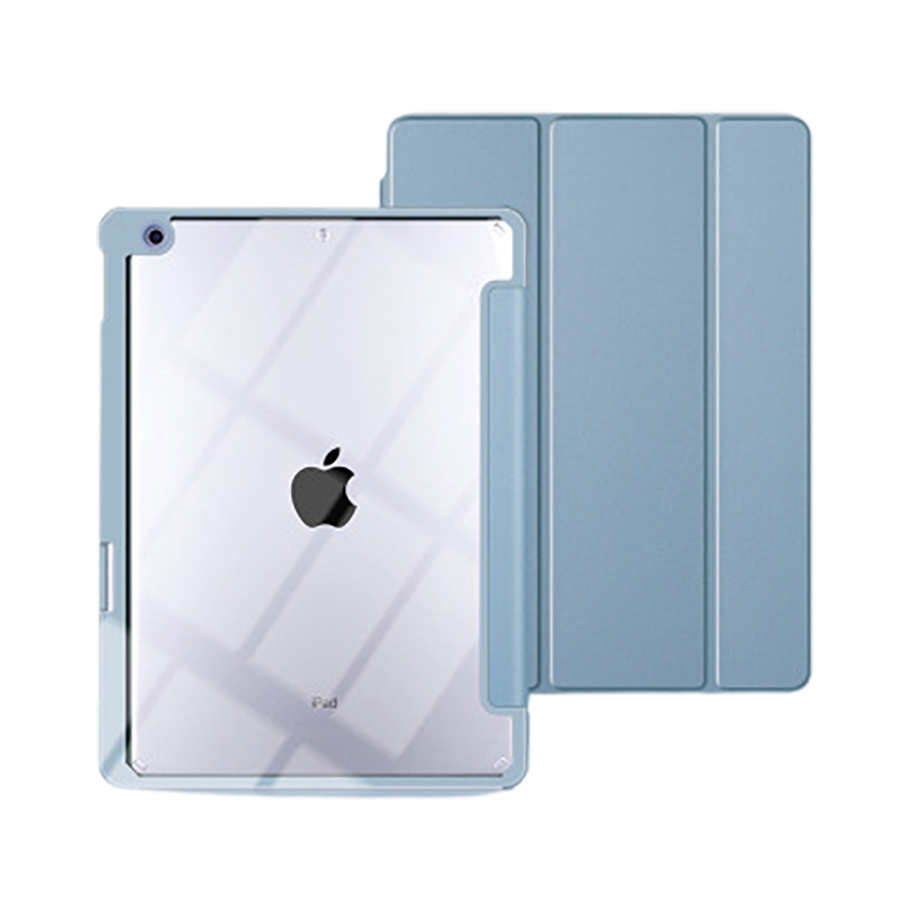 PC/タブレット タブレット 【Mass】iPad9 2021/2020 10.2 吋雙貝系列馬卡龍筆槽透明保護套 