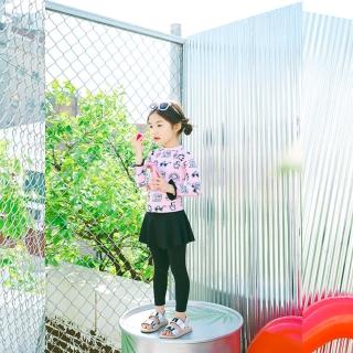 【泳衣果】兒童泳衣粉圈水母衣三件組小朋友長袖長褲配帽(M-4L)