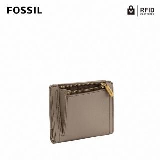 【FOSSIL】Logan 真皮RFID 防盜短夾-米灰色 SL7829788