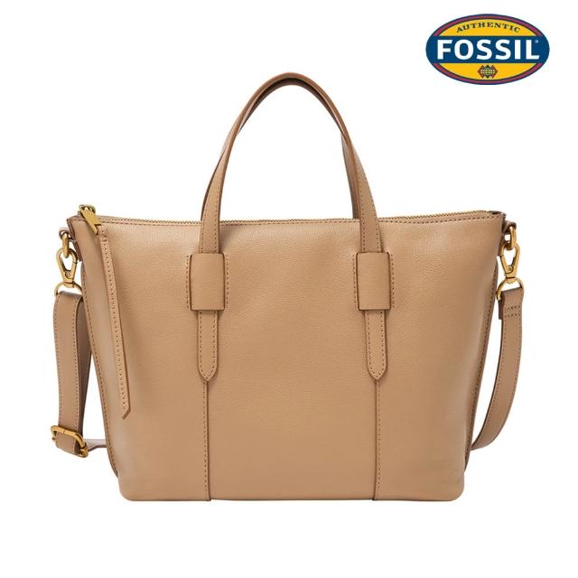 【FOSSIL】Skylar 真皮質感兩用水餃包 (多色任選)