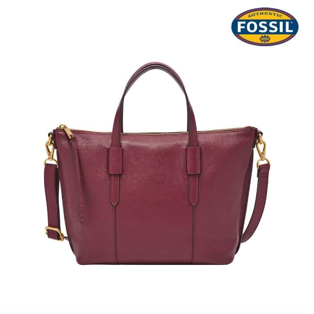 【FOSSIL】Skylar 真皮質感兩用水餃包 (多色任選)