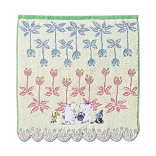 【Marushin 丸真】日本丸真 Moomin花朵叢林無撚刺繡洗臉巾