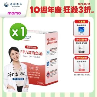 【達摩本草】高濃度EPA 專利深海魚油x1入120顆/盒(專科醫生推薦、特金獎肯定)