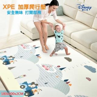 【Disney 迪士尼】XPE雙面整張式加厚兒童安全爬行墊 寶寶遊戲墊 地墊(米奇 米妮 唐老鴨 小熊維尼 瑜珈墊)