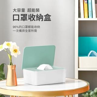 【聆翔】掀蓋式口罩收納盒 一般小版(收納盒 口罩收納盒 濕巾收納盒 防塵 防汙染)